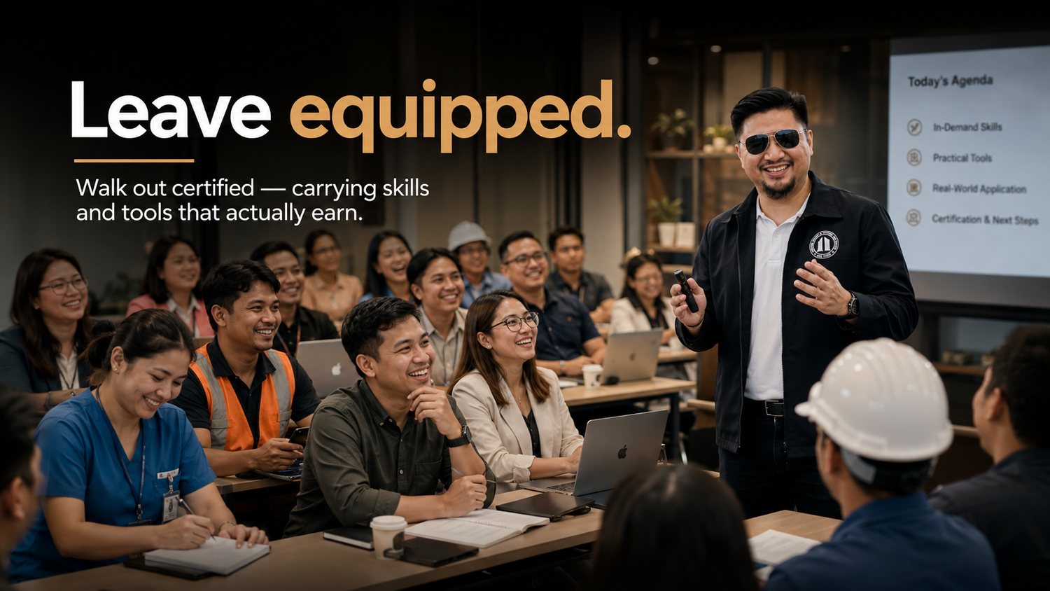 Leave equipped — walk out certified with real skills