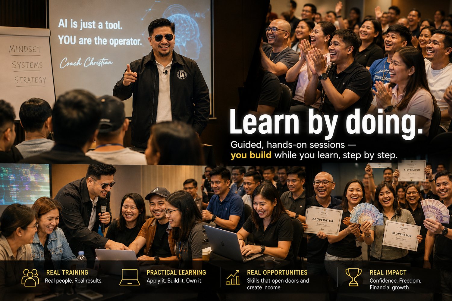 Learn by doing — guided, hands-on AI training